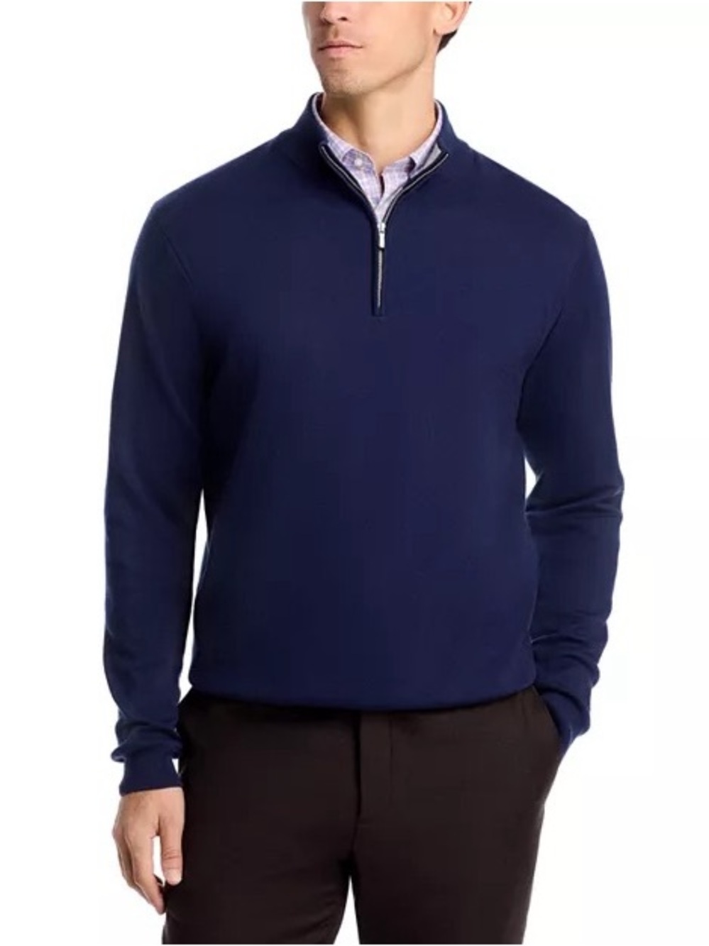 Peter Millar Blue Quarter-Zip Pullover Sweater | Size Small